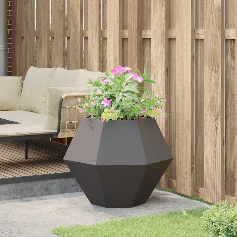 vidaXL Planter Black 75 x 75 x 60 cm Steel