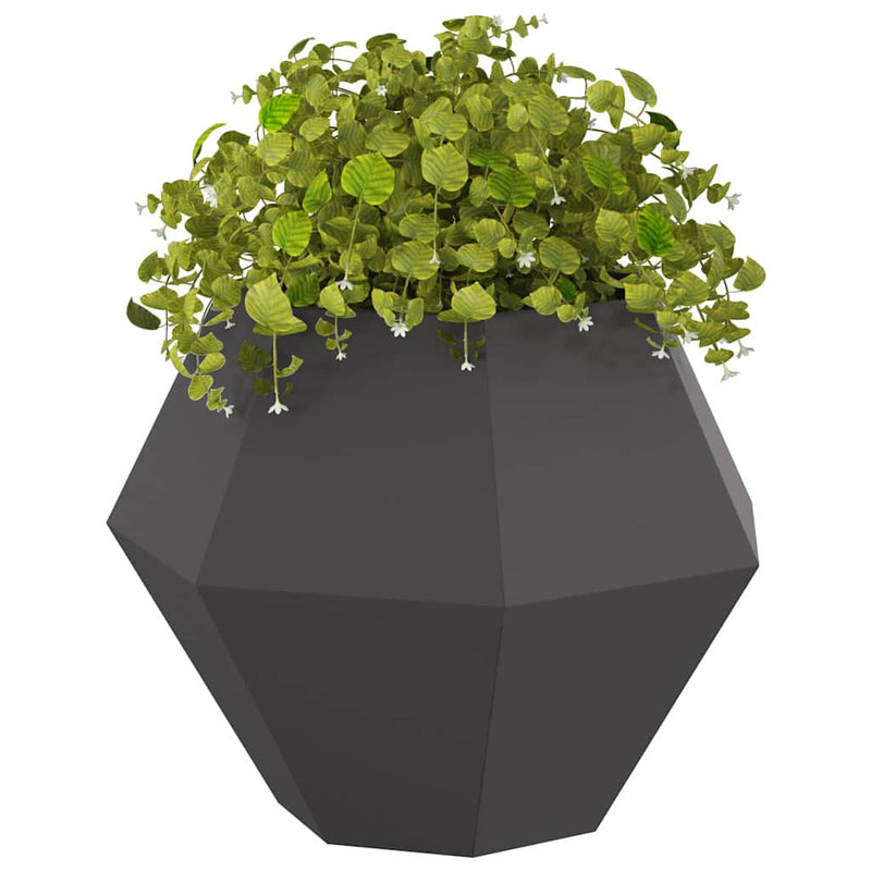 vidaXL Planter Black 75 x 75 x 60 cm Steel