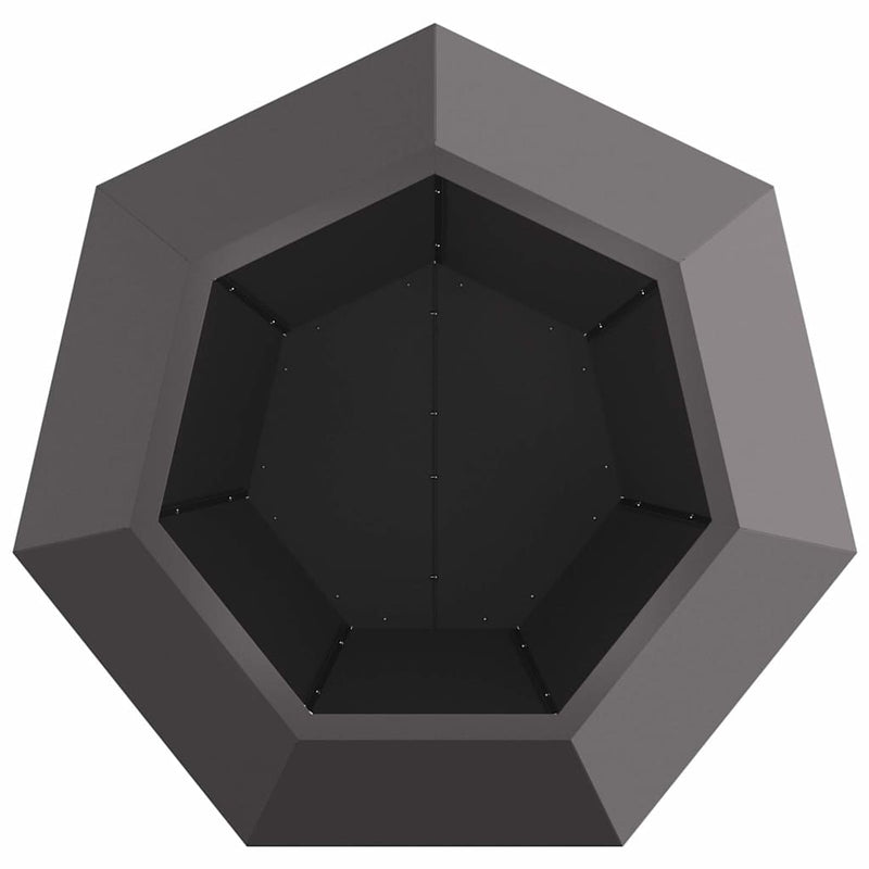 vidaXL Planter 2 pcs Black 75 x 75 x 60 cm Steel