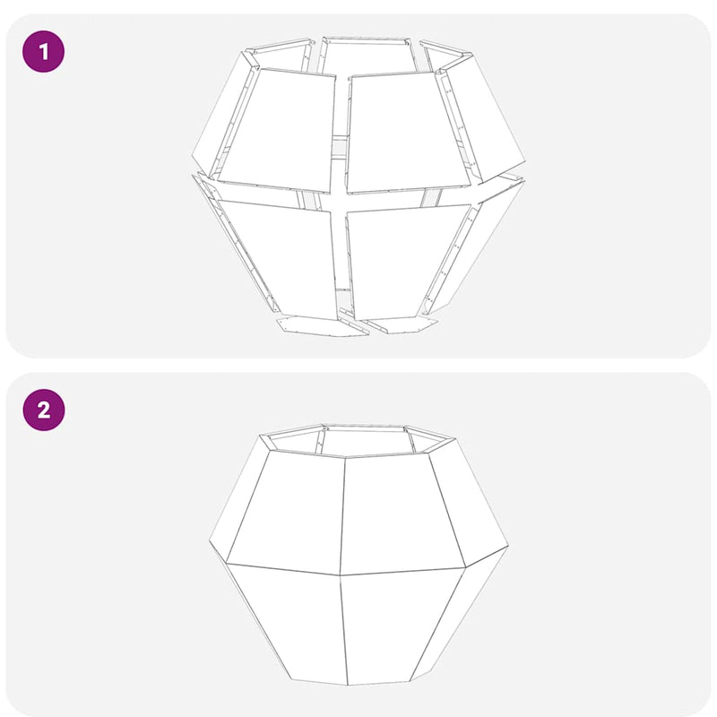 vidaXL Planter 2 pcs Anthracite 75 x 75 x 60 cm Steel