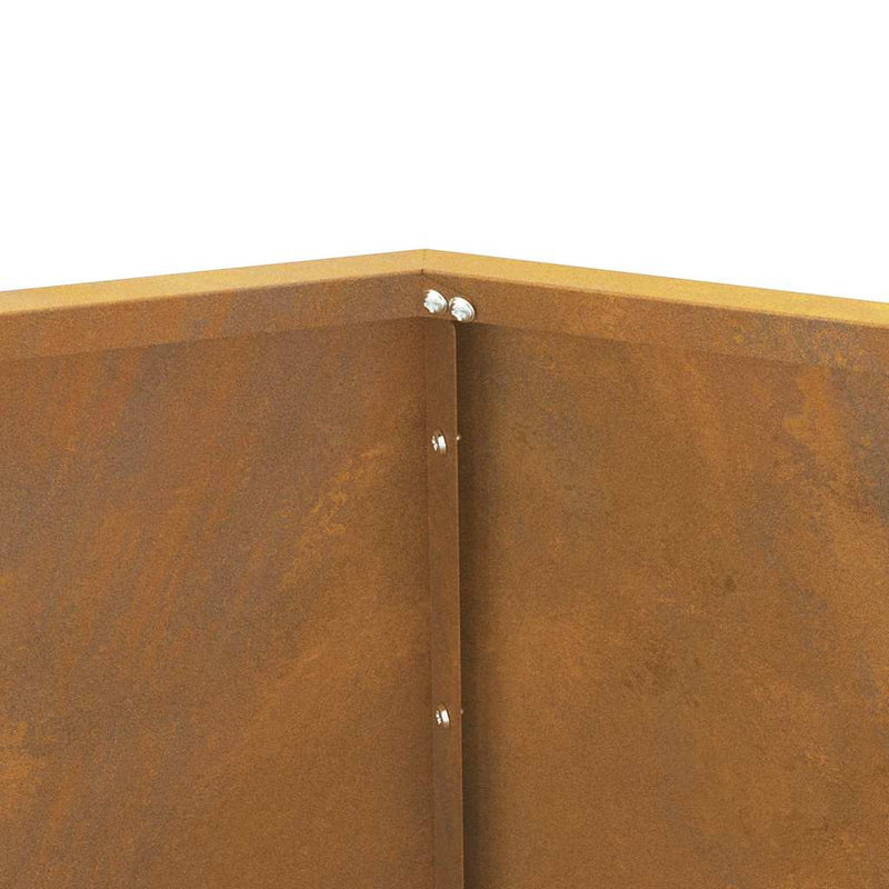 vidaXL Planter 2 pcs Rusty 75 x 75 x 60 cm Weathering Steel