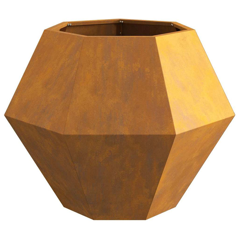 vidaXL Planter 2 pcs Rusty 75 x 75 x 60 cm Weathering Steel