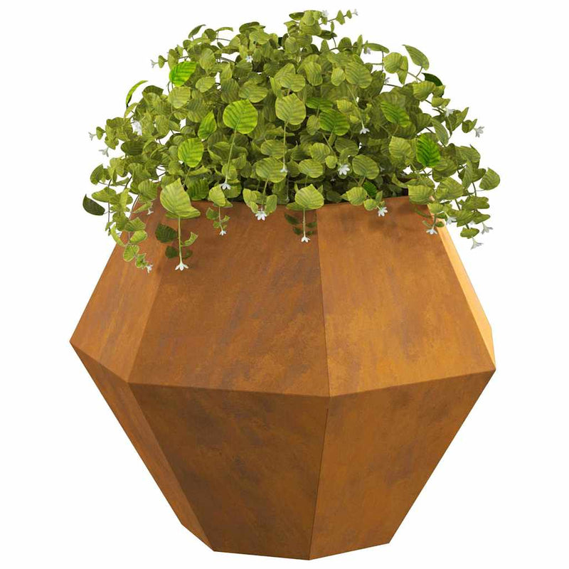 vidaXL Planter 2 pcs Rusty 75 x 75 x 60 cm Weathering Steel