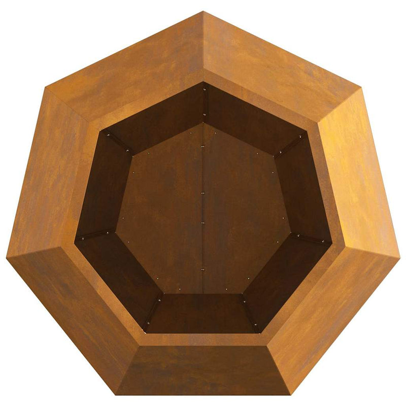 vidaXL Planter 2 pcs Rusty 75 x 75 x 60 cm Weathering Steel