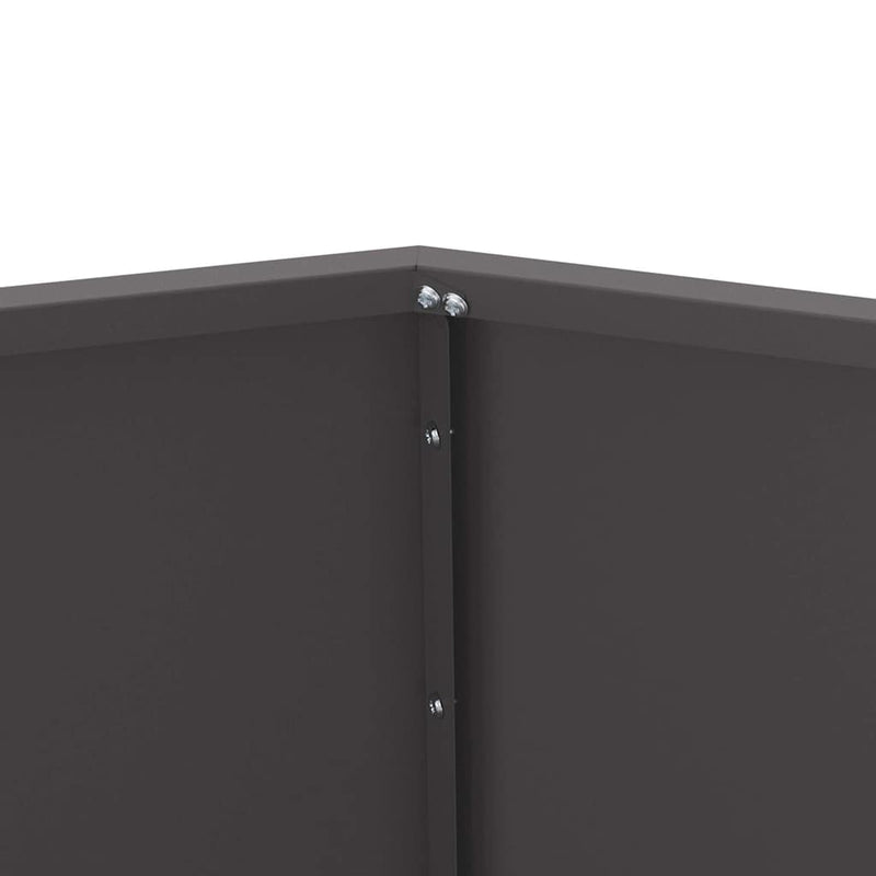 vidaXL Planter Black 50 x 50 x 40 cm Steel