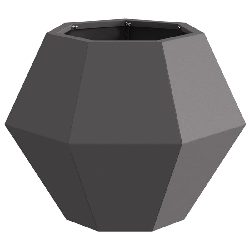 vidaXL Planter 2 pcs Black 50 x 50 x 40 cm Steel