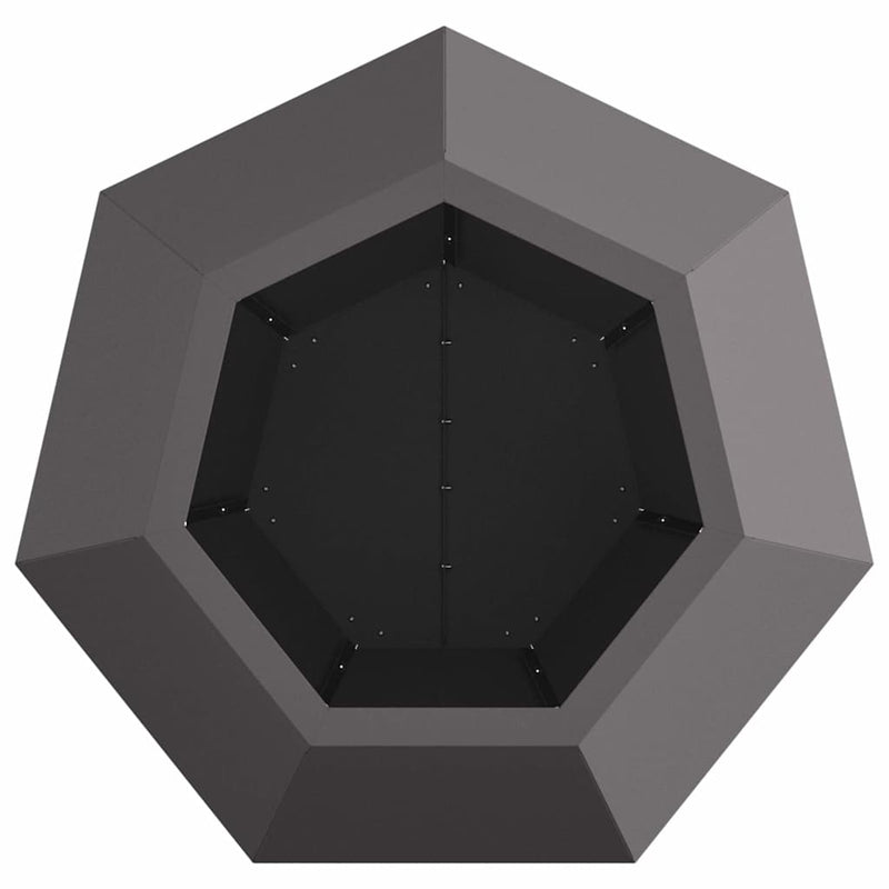 vidaXL Planter 2 pcs Black 50 x 50 x 40 cm Steel