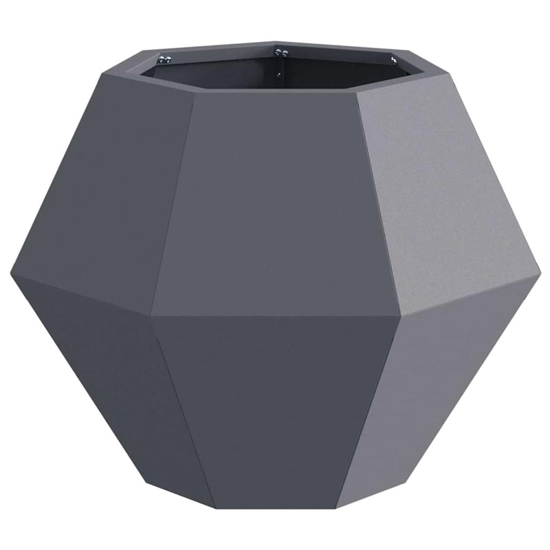 vidaXL Planter 2 pcs Anthracite 50 x 50 x 40 cm Steel