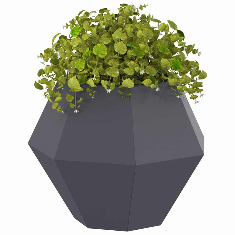 vidaXL Planter 2 pcs Anthracite 50 x 50 x 40 cm Steel