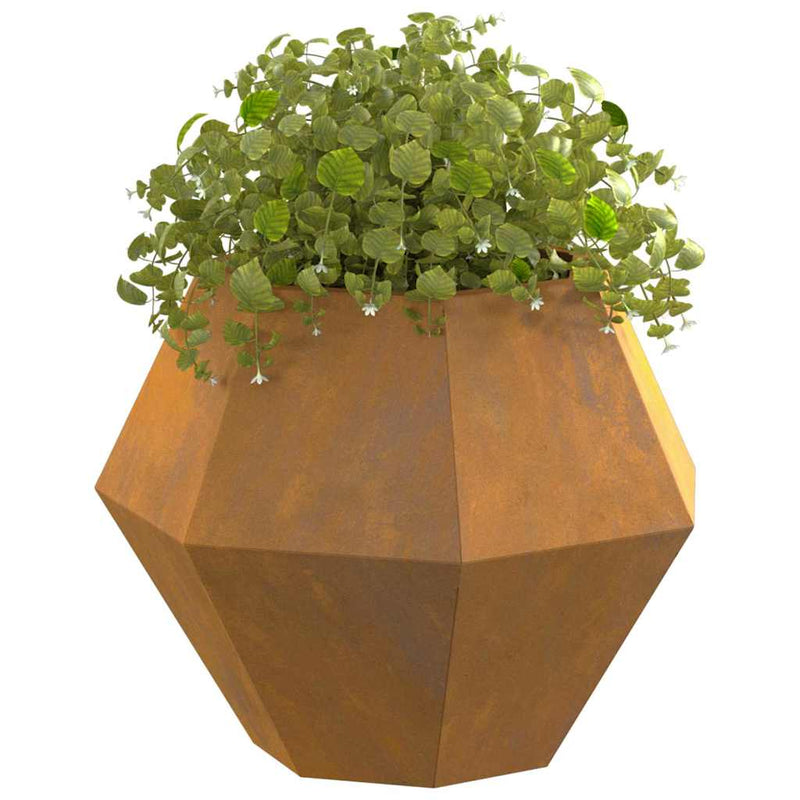 vidaXL Planter 2 pcs Rusty 50 x 50 x 40 cm Weathering Steel