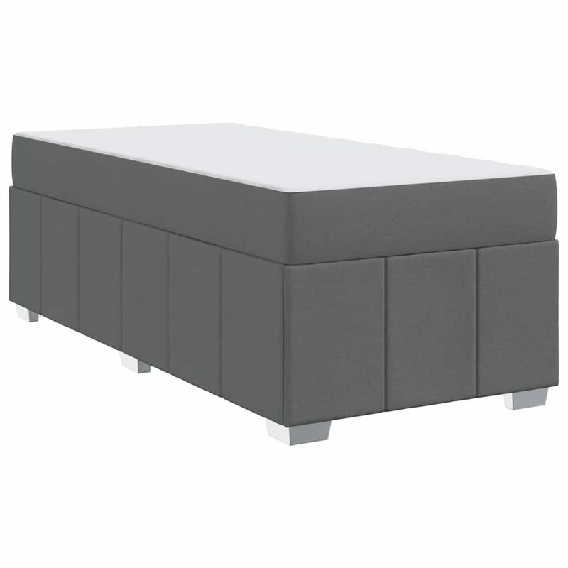 vidaXL Bed Frame with Mattress Dark grey 90 x 190 cm Fabric