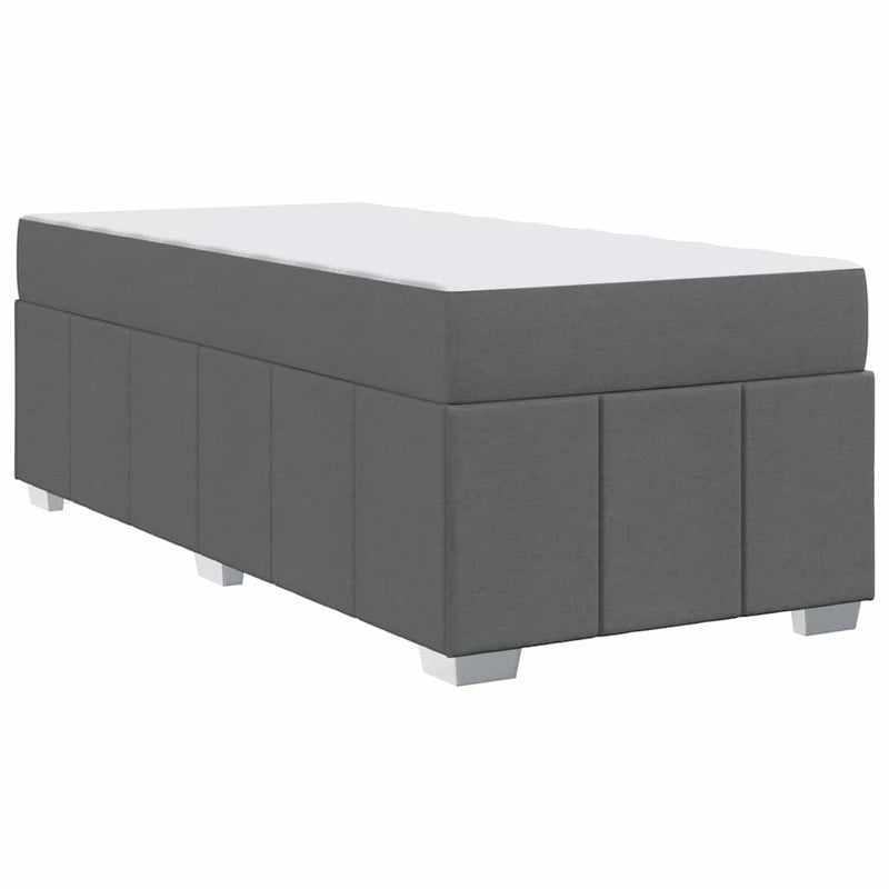 vidaXL Bed Frame with Mattress Dark grey 90 x 190 cm Fabric