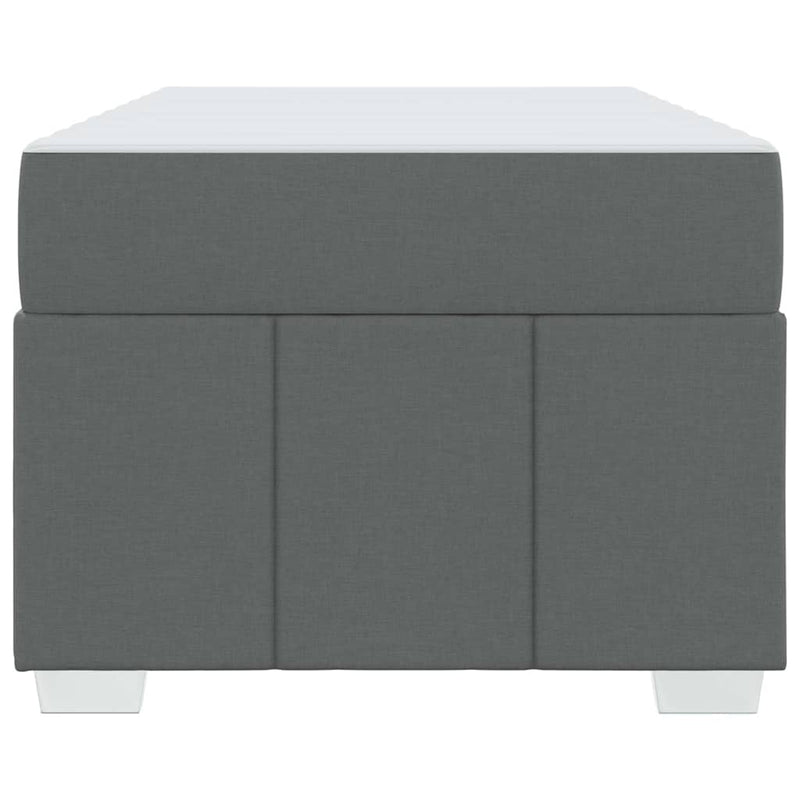 vidaXL Bed Frame with Mattress Dark grey 90 x 190 cm Fabric