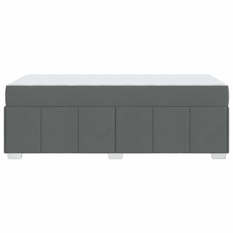 vidaXL Bed Frame with Mattress Dark grey 90 x 190 cm Fabric