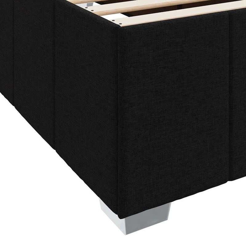 vidaXL Bed Frame with Mattress Black 90 x 190 cm Fabric