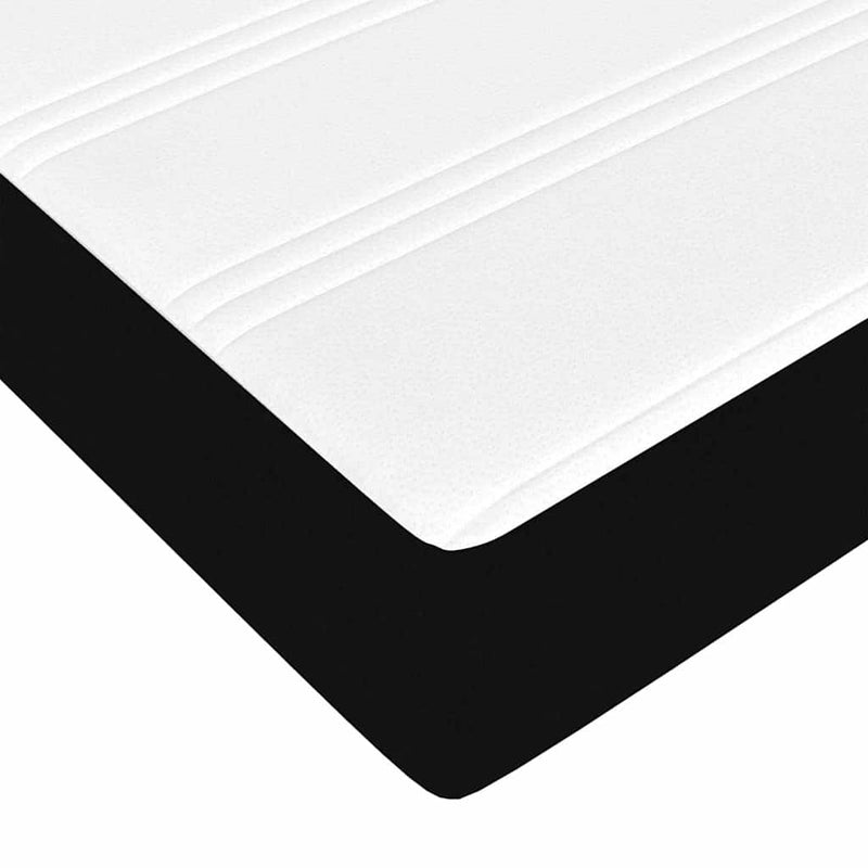 vidaXL Bed Frame with Mattress Black 90 x 190 cm Fabric