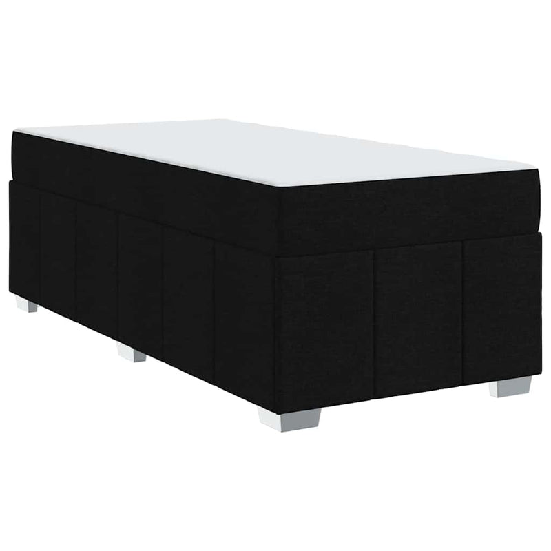 vidaXL Bed Frame with Mattress Black 90 x 190 cm Fabric