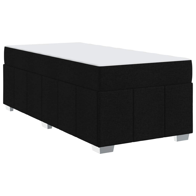 vidaXL Bed Frame with Mattress Black 90 x 190 cm Fabric