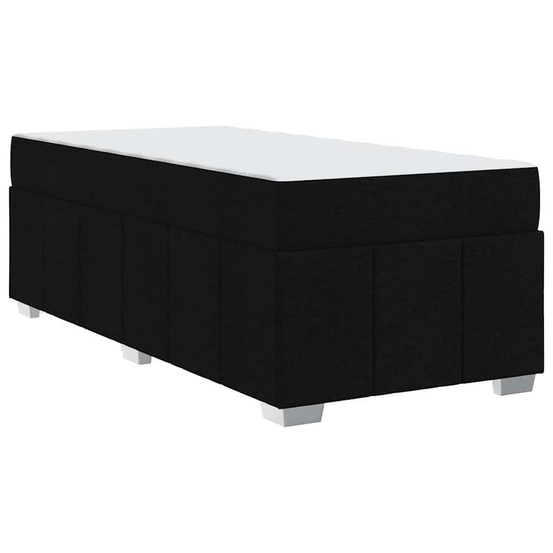 vidaXL Bed Frame with Mattress Black 90 x 190 cm Fabric