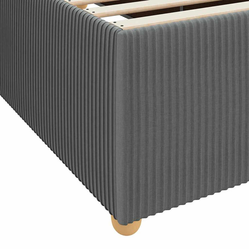 vidaXL Bed Frame with Mattress Dark grey 90 x 190 cm Fabric