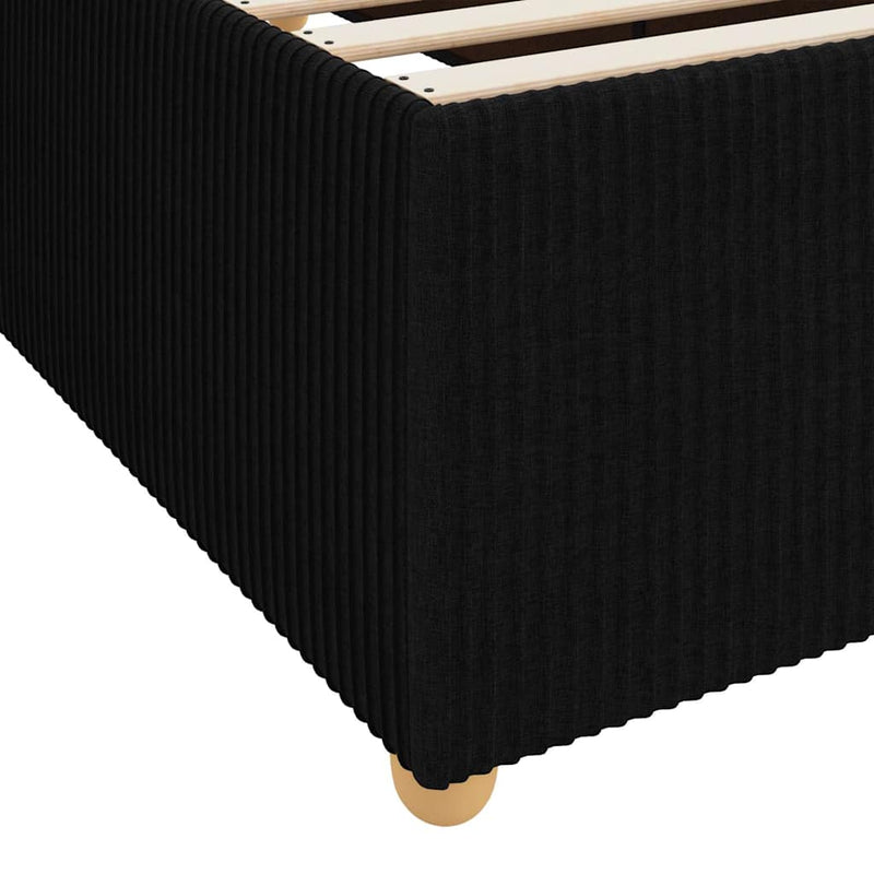 vidaXL Bed Frame with Mattress with Mattress Black 90 x 190 cm Fabric