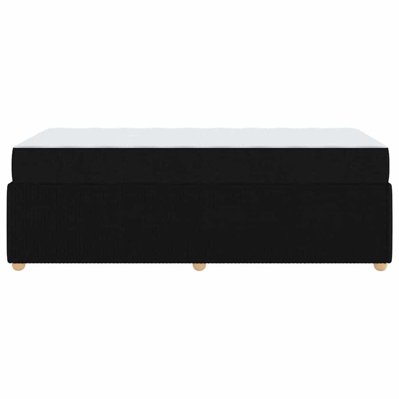 vidaXL Bed Frame with Mattress with Mattress Black 90 x 190 cm Fabric