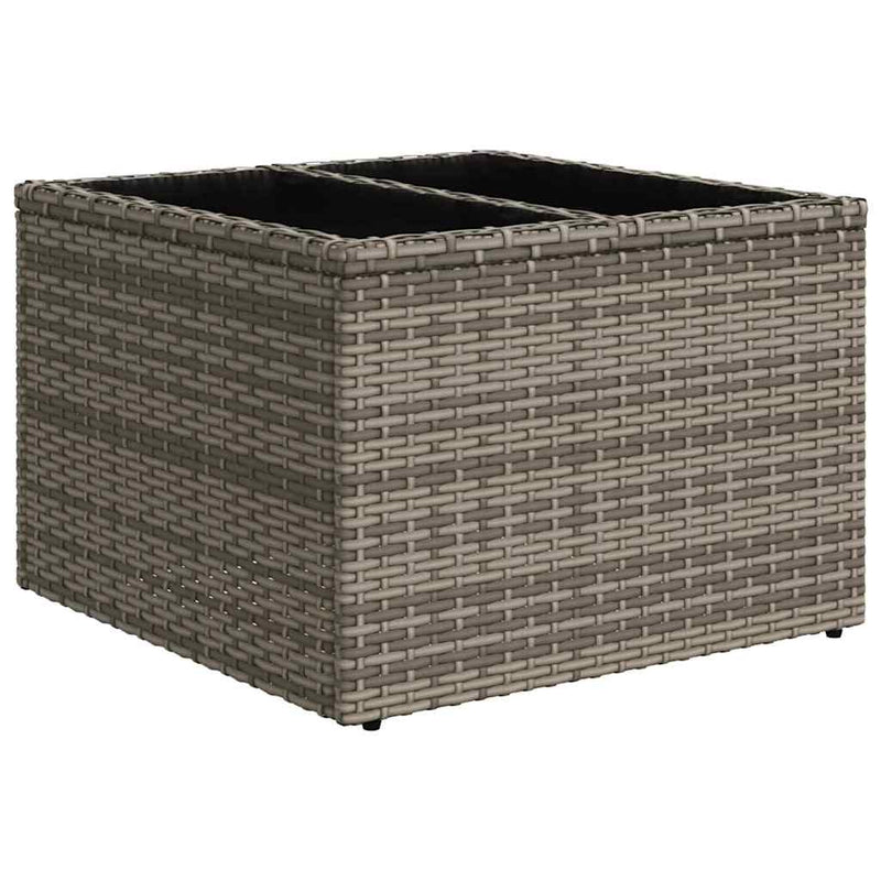 vidaXL Garden Sofa Set with Cushion 11 pcs Grey Poly Rattan