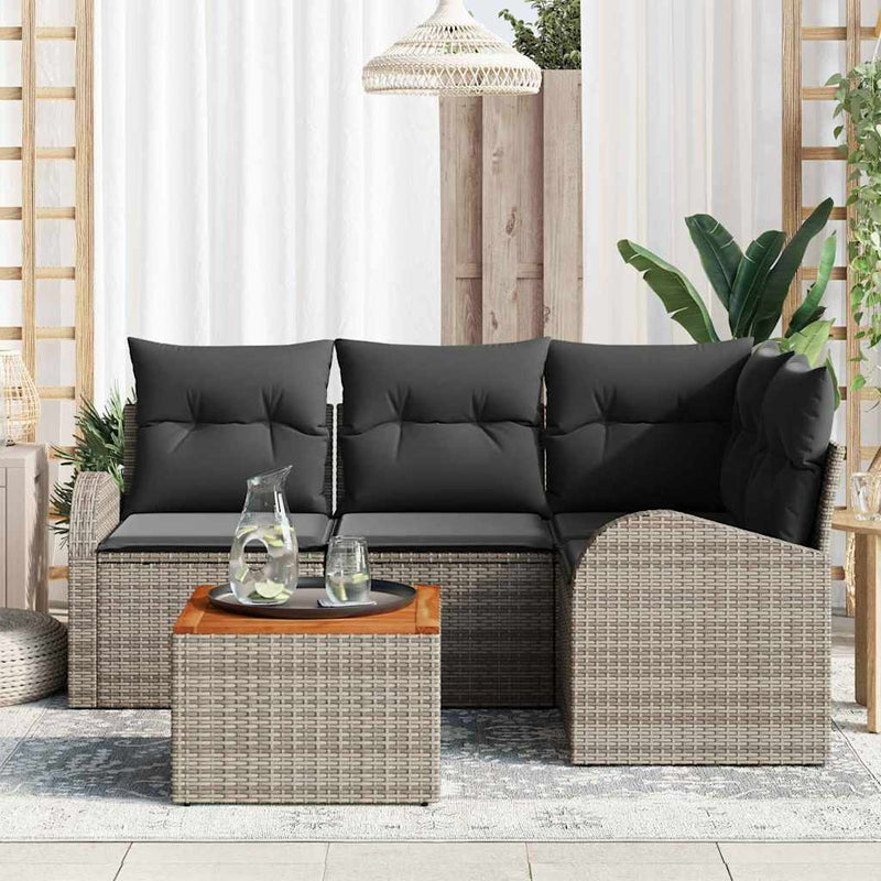 vidaXL Garden Sofa Set 5 pcs Grey