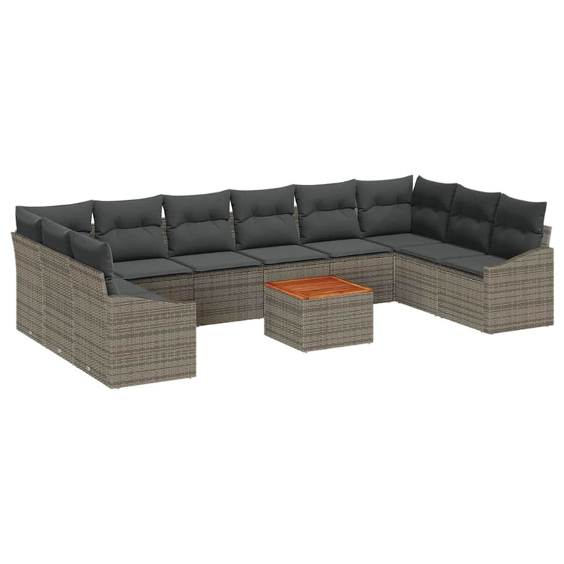 vidaXL Garden Sofa Set 11 pcs Grey
