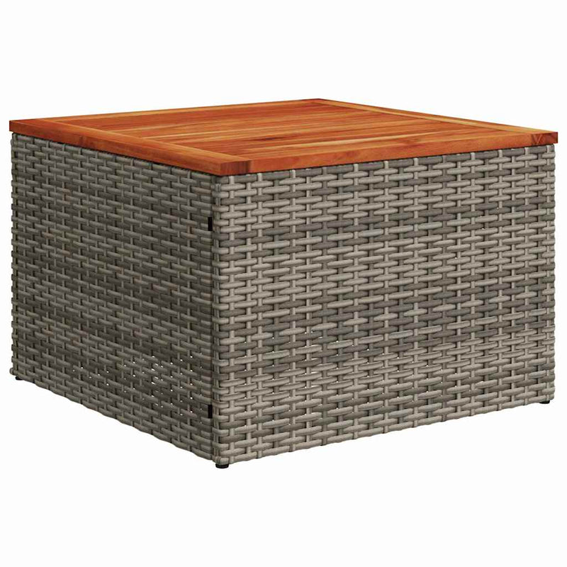 vidaXL Garden Sofa Set with Cushion 8 pcs Grey Poly rattan