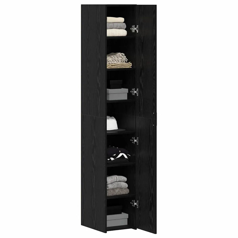 Highboard 2 pcs Black Oak 30 x 42,5 x 185 cm