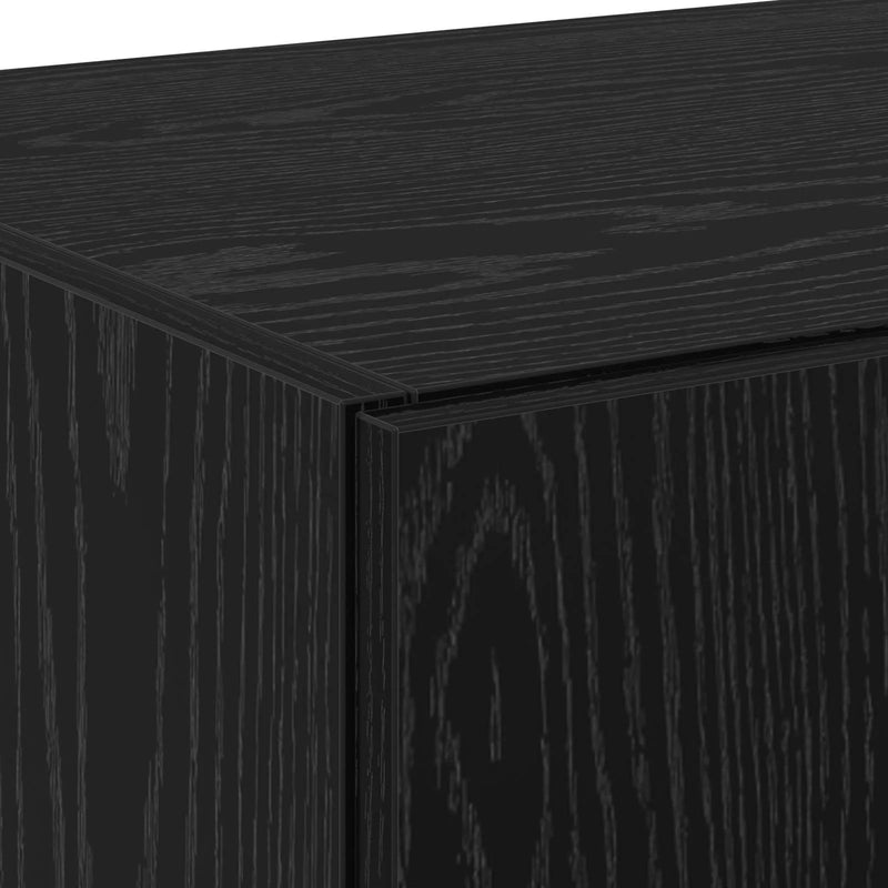 Highboard 2 pcs Black Oak 70 x 42,5 x 185 cm