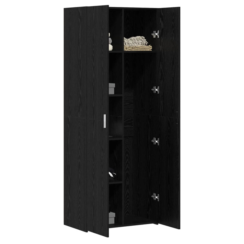 Highboard 2 pcs Black Oak 70 x 42,5 x 185 cm