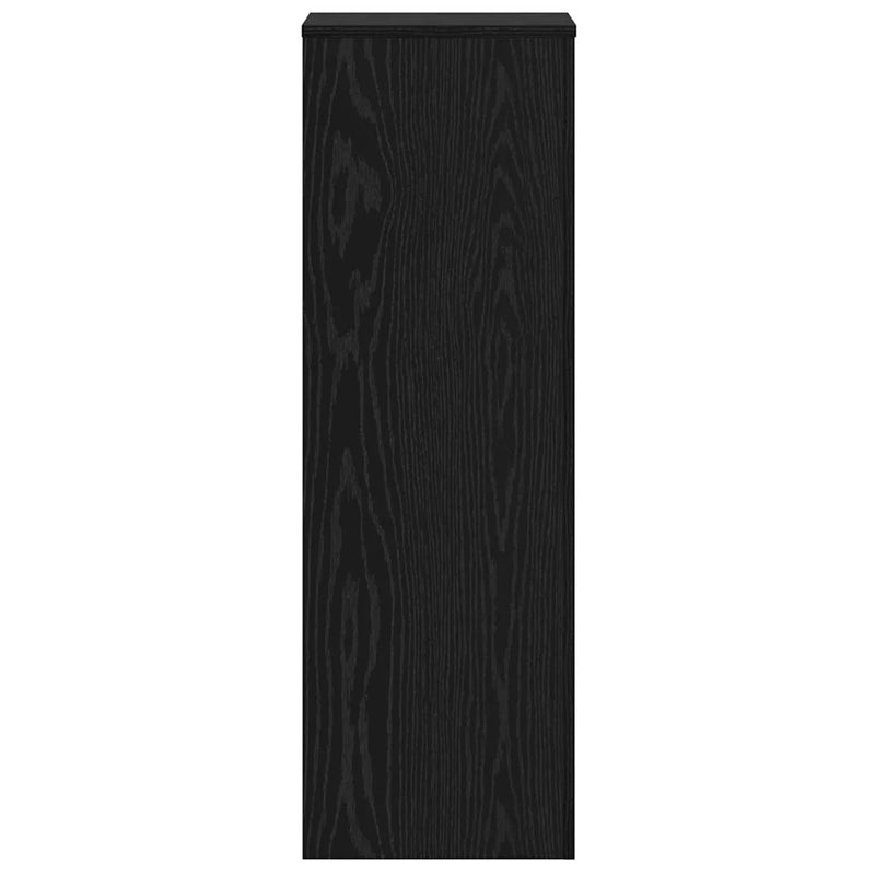 Plant Stand 2 pcs Black Oak 33 x 33 x 100 cm Engineered Wood