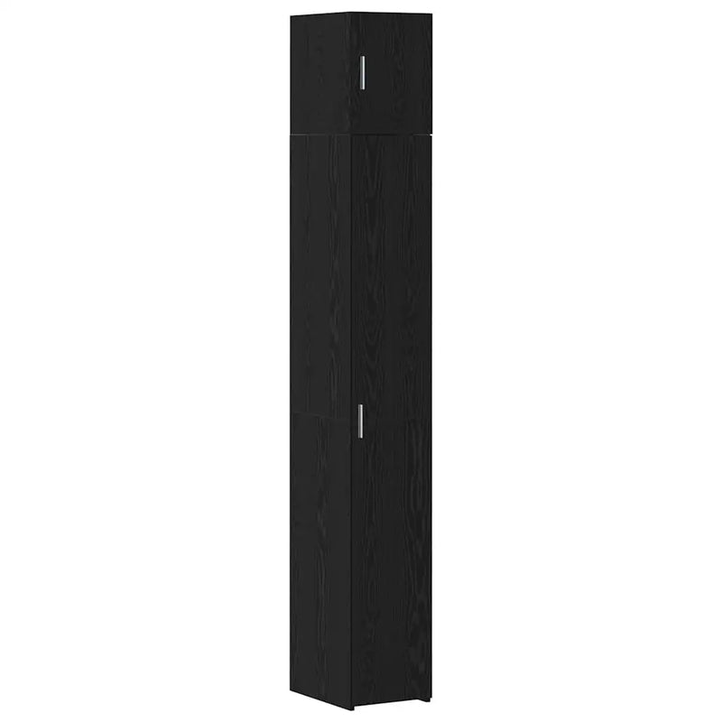 Storage Cabinet 3 pcs Black Oak 30 x 42,5 x 225 cm