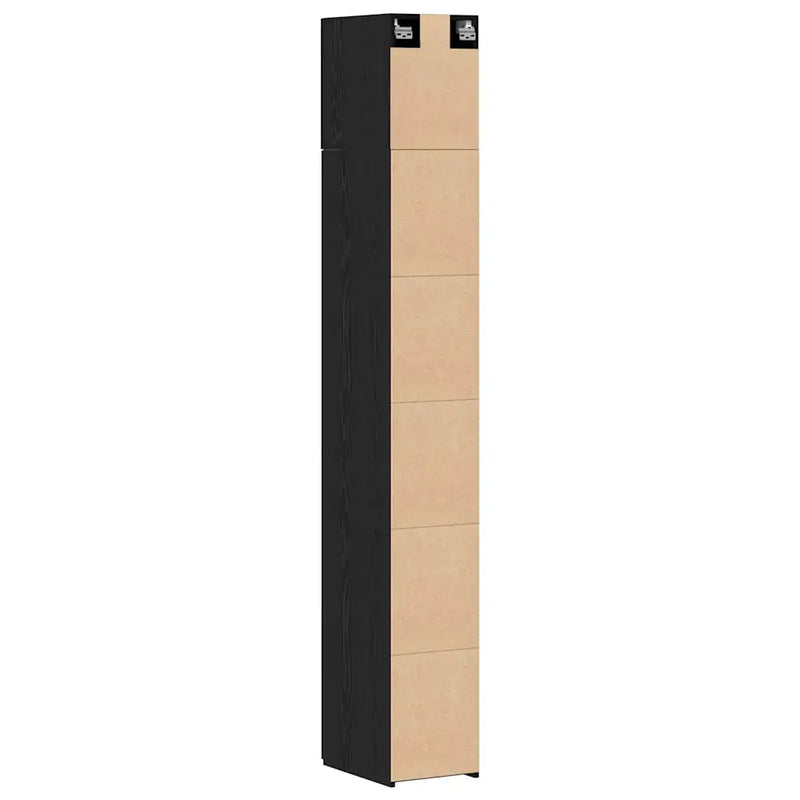 Storage Cabinet 3 pcs Black Oak 30 x 42,5 x 225 cm