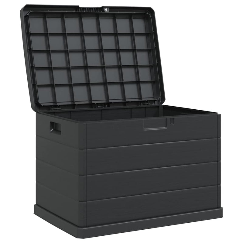 vidaXL Garden Storage Box Anthracite 77,5 x 54,5 x 53 cm Plastic