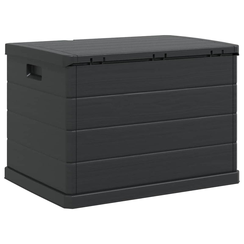vidaXL Garden Storage Box Anthracite 77.5 x 54.5 x 53 cm Plastic