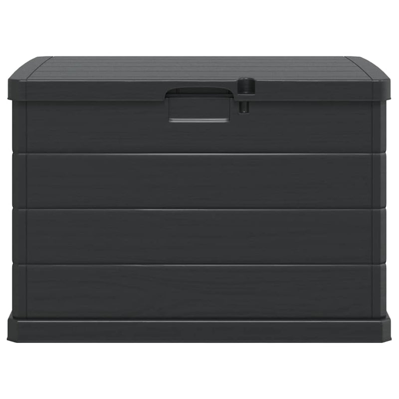 vidaXL Garden Storage Box Anthracite 77.5 x 54.5 x 53 cm Plastic