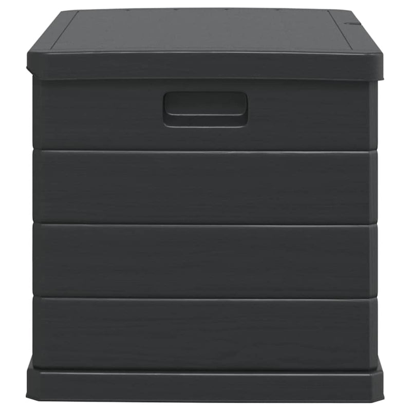 vidaXL Garden Storage Box Anthracite 77,5 x 54,5 x 53 cm Plastic