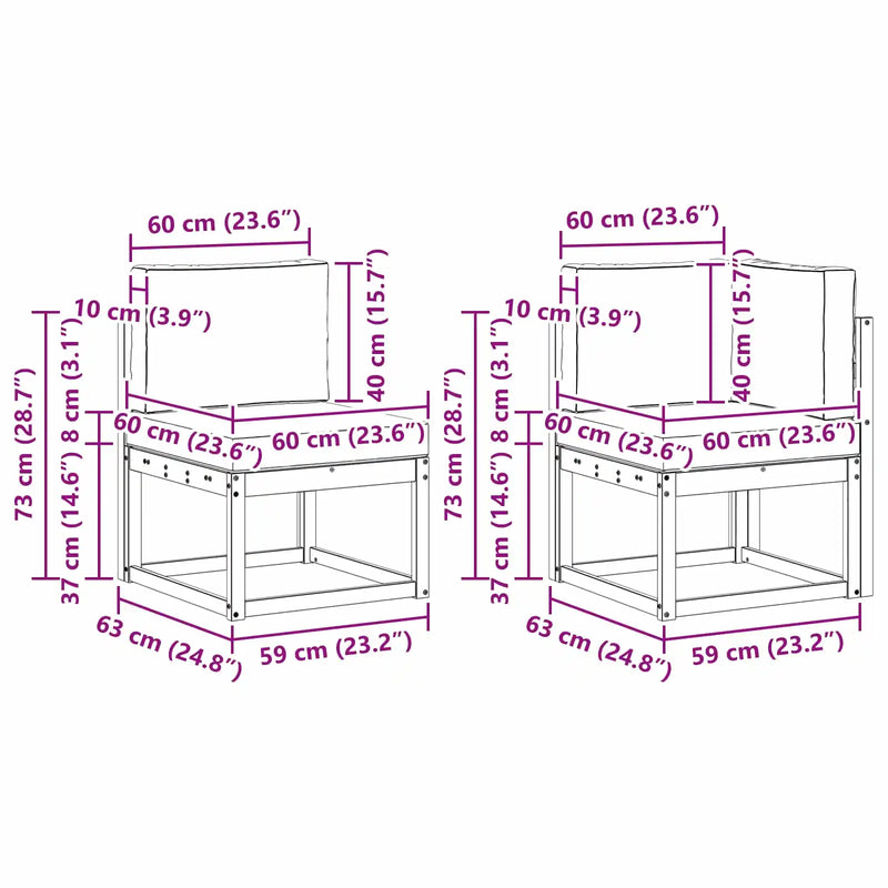 Outdoor Sofa Set with Cushion 5 pcs Natural and Anthracite