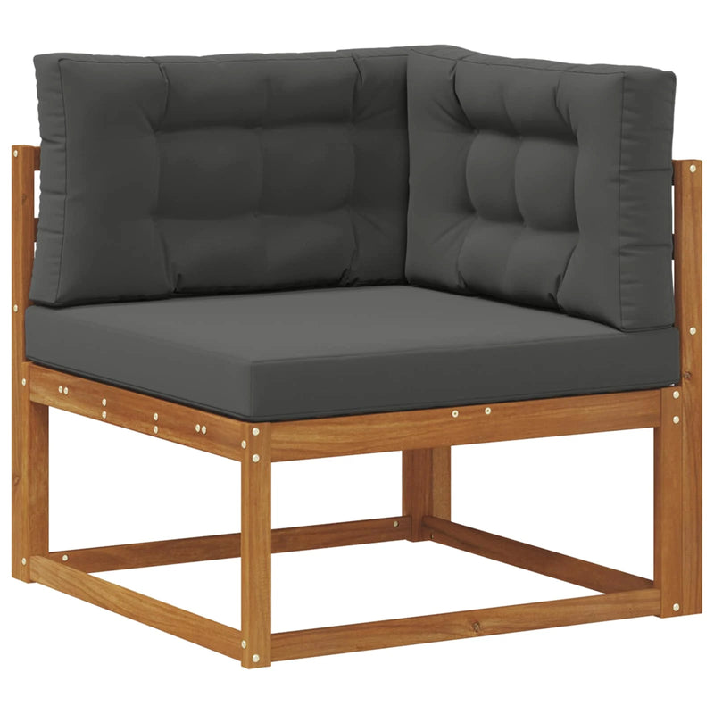 Outdoor Sofa Set with Cushion 4 pcs Natural and Anthracite
