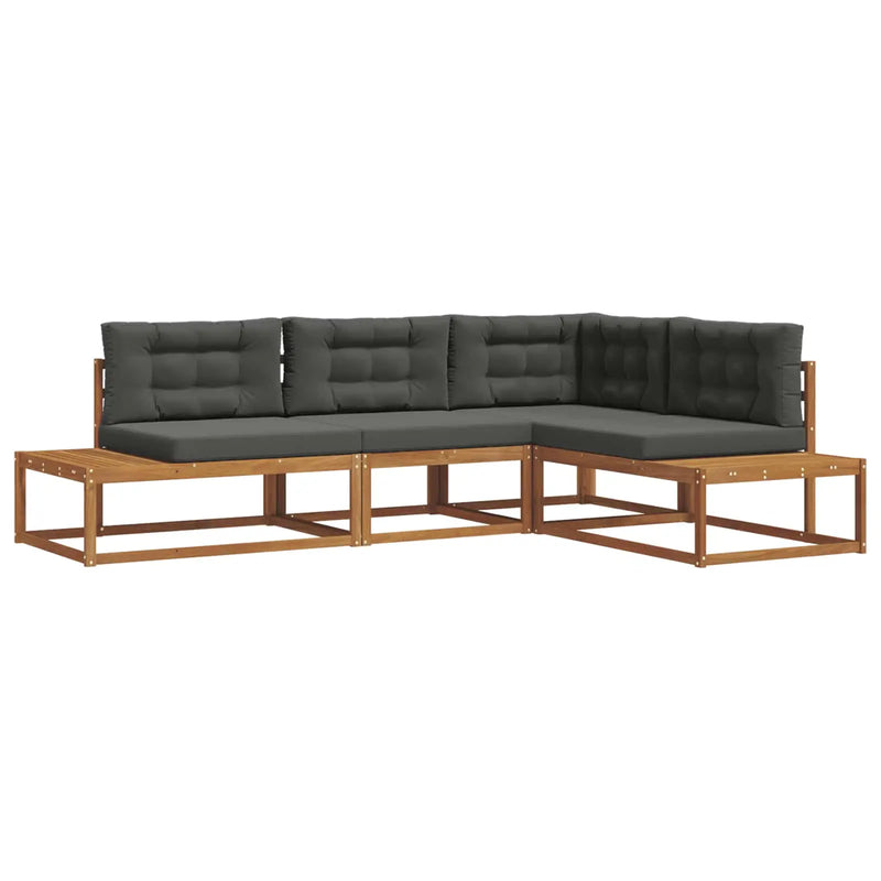 Outdoor Sofa Set Natural and Anthracite