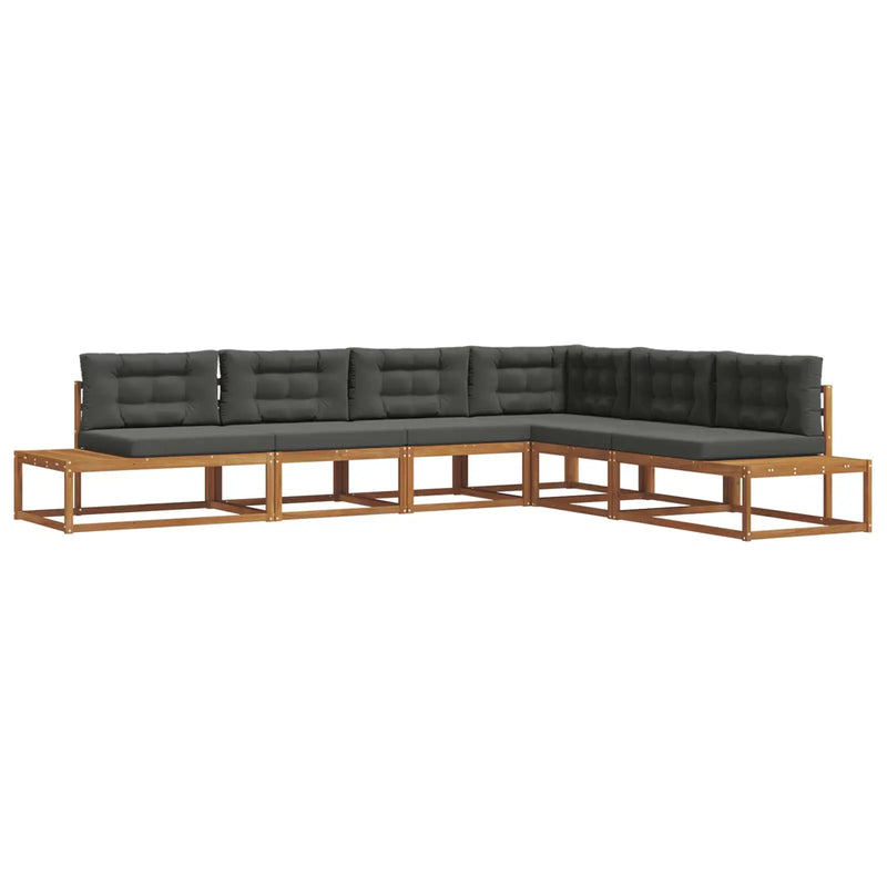 Outdoor Sofa Set Natural and Anthracite