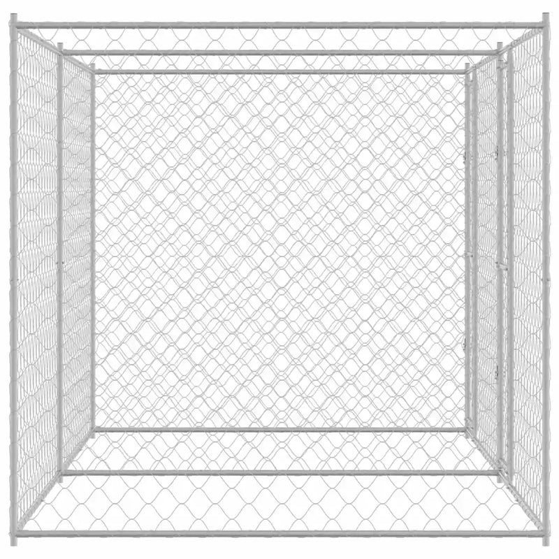 Dog Cage Silver 400 x 200 x 200 cm Galvanised Steel
