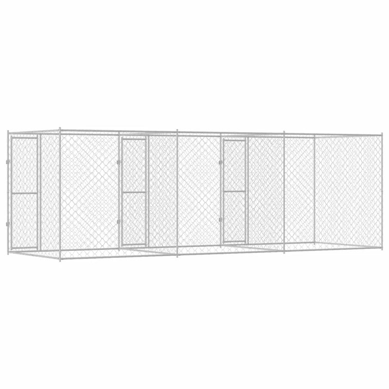 Dog Cage Silver 600 x 200 x 200 cm Galvanised Steel