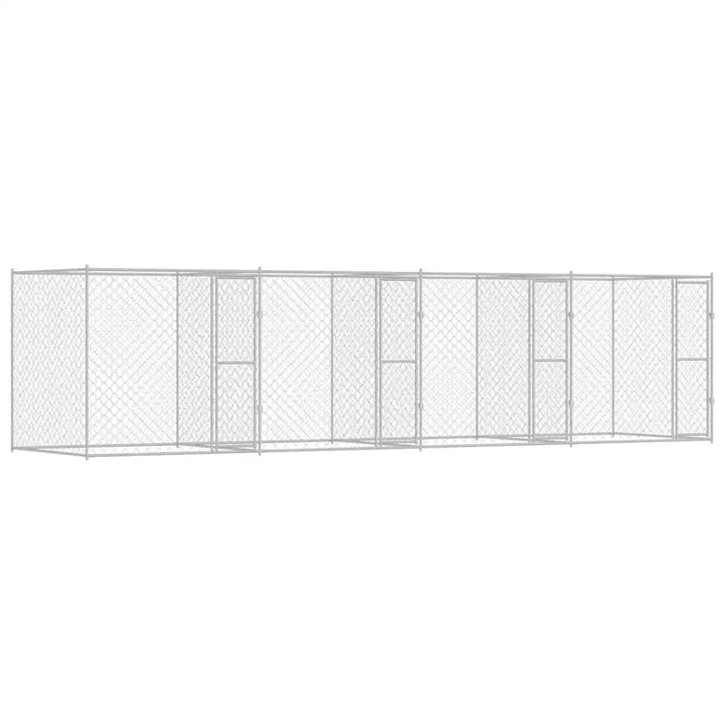 Dog Cage Silver 800 x 200 x 200 cm Galvanised Steel