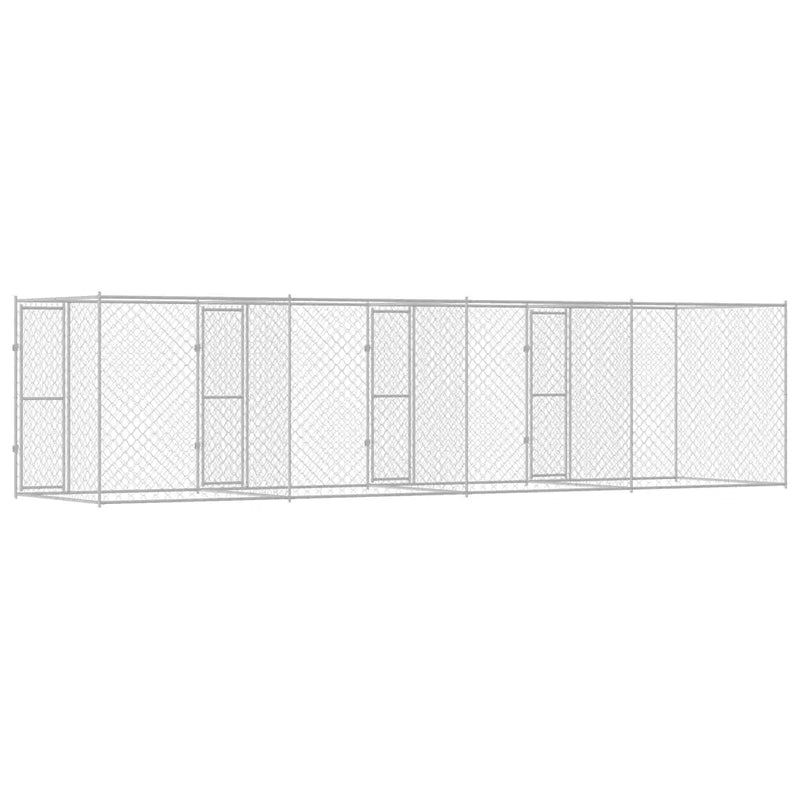 Dog Cage Silver 800 x 200 x 200 cm Galvanised Steel