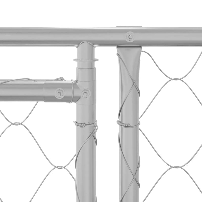 Dog Cage Silver 400 x 200 x 200 cm Galvanised Steel