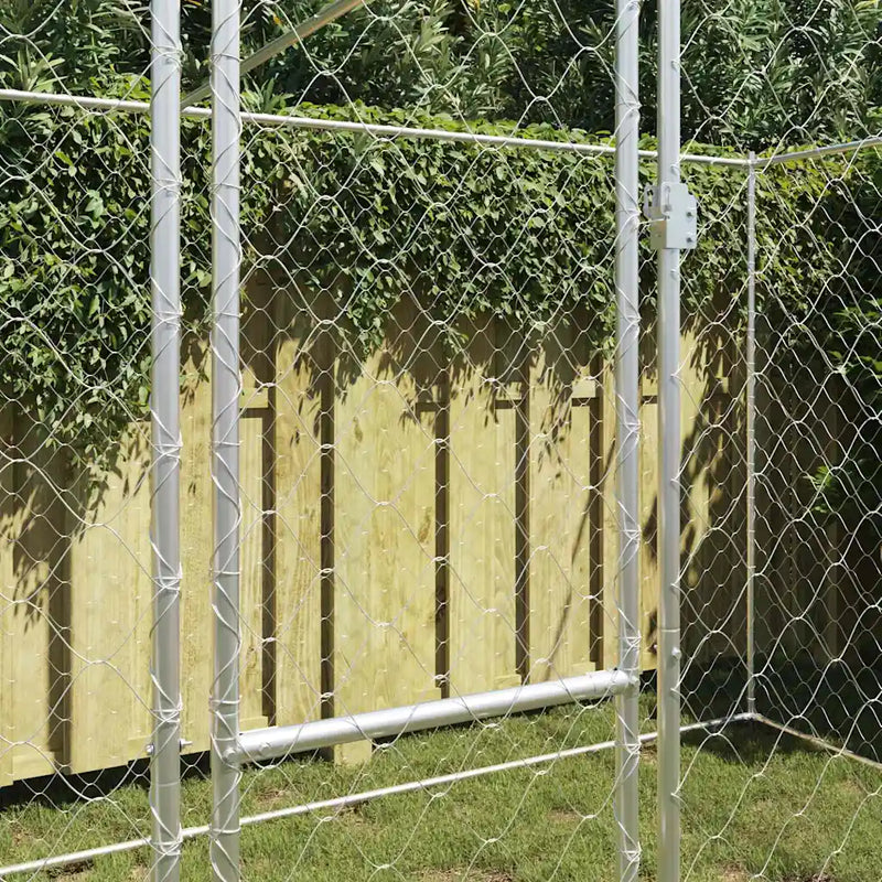 Dog Cage Silver 400 x 200 x 200 cm Galvanised Steel